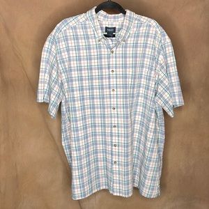 Harbor Bay Men's 2XL Short Sleeve Button Down Shirt - LIKE NEW CONDITION